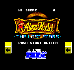 Alex Kidd - The Lost Stars Title Screen